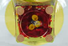 Load image into Gallery viewer, Caithness Botanical Gardens Calla Lily Art Glass Vase Sculpture Square Base