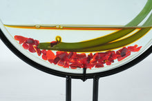 Load image into Gallery viewer, Contemporary Art Glass Vase Heliconia Flower CT Botanical Designs Studio Glass