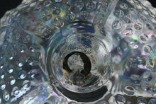 Load image into Gallery viewer, Cesars World Iridescent Sea Urchin Art Glass Perfume Bottle Blue Flower Stopper