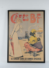 Load image into Gallery viewer, P Monnier Cafes BF Original French Advertising Poster Circa 1905 Paris 46 x 33