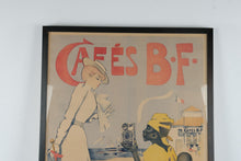 Load image into Gallery viewer, P Monnier Cafes BF Original French Advertising Poster Circa 1905 Paris 46 x 33