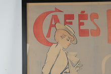 Load image into Gallery viewer, P Monnier Cafes BF Original French Advertising Poster Circa 1905 Paris 46 x 33