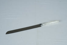 Load image into Gallery viewer, Cake Knife Sheffield England Stainless Steel Pearl Handle 13 Inch Serrated Blade