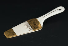 Load image into Gallery viewer, Antique Porcelain Cake Server with Ornate Gold Detailing