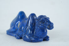 Load image into Gallery viewer, Carved Lapis Lazuli Camel Figurine Miniature Stone Animal