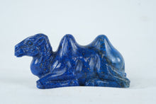 Load image into Gallery viewer, Carved Lapis Lazuli Camel Figurine Miniature Stone Animal