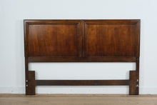 Load image into Gallery viewer, Mid-Century Campaign-Style Queen Headboard & Metal Frame