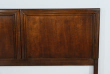 Load image into Gallery viewer, Mid-Century Campaign-Style Queen Headboard & Metal Frame