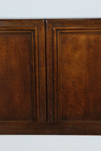 Load image into Gallery viewer, Mid-Century Campaign-Style Queen Headboard & Metal Frame