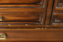 Load image into Gallery viewer, Mid-Century Campaign Style Dresser with Mirror by Huntley for Thomasville