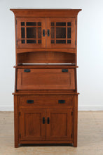 Load image into Gallery viewer, Canal Dover Hill House Solid Cherry Secretary Desk and Display Cabinet