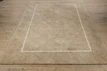 Load image into Gallery viewer, Shaw Five Street Wool Area Rug 5x8 Modern Geometric Pattern Neutral Taupe Beige