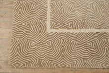 Load image into Gallery viewer, Shaw Five Street Wool Area Rug 5x8 Modern Geometric Pattern Neutral Taupe Beige