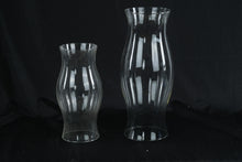Load image into Gallery viewer, Clear Glass Hurricane Vases with Curved Silhouette, Set of Two Graduated Sizes