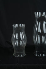 Load image into Gallery viewer, Clear Glass Hurricane Vases with Curved Silhouette, Set of Two Graduated Sizes