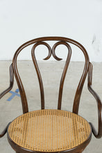 Load image into Gallery viewer, Bentwood Cane Seat Arm Chair Vienna Style Café Dining Chair