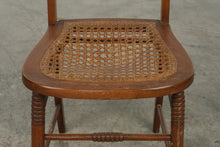 Load image into Gallery viewer, Antique Victorian Cane Seat Side Chair with Turned Legs and Spindle Back