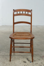 Load image into Gallery viewer, Antique Victorian Cane Seat Side Chair with Turned Legs and Spindle Back