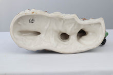 Load image into Gallery viewer, Capodimonte Porcelain Figurine – Boy and Girl Playing See-Saw on Log