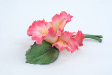 Load image into Gallery viewer, Vintage Capodimonte Italian Porcelain Pink Orchid Flower Spray 7 Inch