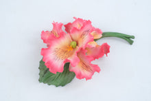 Load image into Gallery viewer, Vintage Capodimonte Italian Porcelain Pink Orchid Flower Spray 7 Inch