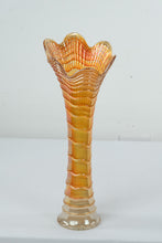Load image into Gallery viewer, Rare 20" Tall Imperial Ripple Marigold Carnival Glass Vase