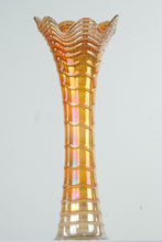 Load image into Gallery viewer, Rare 20" Tall Imperial Ripple Marigold Carnival Glass Vase