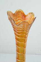 Load image into Gallery viewer, Rare 20" Tall Imperial Ripple Marigold Carnival Glass Vase