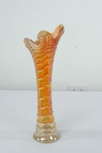 Load image into Gallery viewer, Rare 20" Tall Imperial Ripple Marigold Carnival Glass Vase