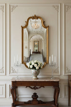 Load image into Gallery viewer, Carolina Mirror Gilt Wood Wall Mirror – Ornate Traditional Scroll Design, 20” x 41”