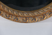 Load image into Gallery viewer, Carolina Mirror Company Round Ornate Wall Mirror – Gold Scroll Resin Frame – 26" x 32.5"