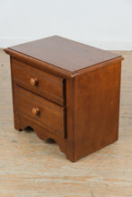 Load image into Gallery viewer, Oakcraft Solid Cherry Two Drawer Nightstand End Table
