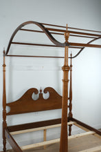 Load image into Gallery viewer, Caroline Paige Solid Wood Full Size Canopy Poster Bed with Arched Crown