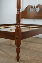 Load image into Gallery viewer, Caroline Paige Solid Wood Full Size Canopy Poster Bed with Arched Crown