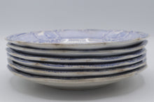 Load image into Gallery viewer, Antique J Holland Carrara Blue Transferware Plates Set 6 England 9 Inch