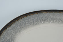 Load image into Gallery viewer, Fitz & Floyd “Carrington” Large Oval Serving Platter – Embossed Leaf Border – 17.5" x 13"