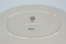 Load image into Gallery viewer, Fitz & Floyd “Carrington” Large Oval Serving Platter – Embossed Leaf Border – 17.5" x 13"