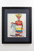 Load image into Gallery viewer, Carrying a Fruit Basket - Watercolor by B Varcisco