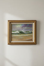 Load image into Gallery viewer, Signed Boone 1986 Original Coastal Seascape Oil Painting Framed Beach Art 19x16