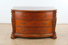 Load image into Gallery viewer, Traditional Solid Cherry Serpentine Front Dresser Chest with Carved Details