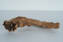 Load image into Gallery viewer, Hand-Carved Wooden Dragon Sculpture – Natural Root Carving Folk Art (13.5” Long)