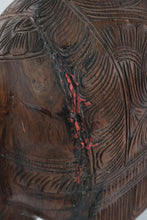 Load image into Gallery viewer, Hand-Carved Wooden Indian Elephant with Tusks – Intricate Detail & Tribal Design