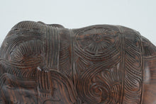 Load image into Gallery viewer, Hand-Carved Wooden Indian Elephant with Tusks – Intricate Detail & Tribal Design