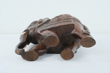 Load image into Gallery viewer, Hand-Carved Wooden Indian Elephant with Tusks – Intricate Detail & Tribal Design