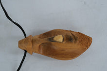 Load image into Gallery viewer, Hand-Carved Folk Art Wooden Pendant Necklace (Abstract Form)