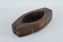 Load image into Gallery viewer, Antique Carved Wooden Butter Mold or Press – Folk Art Floral Design – 11" Tall