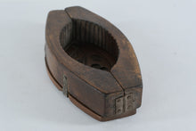 Load image into Gallery viewer, Antique Carved Wooden Butter Mold or Press – Folk Art Floral Design – 11" Tall
