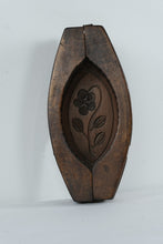 Load image into Gallery viewer, Antique Carved Wooden Butter Mold or Press – Folk Art Floral Design – 11" Tall