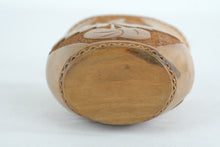 Load image into Gallery viewer, Hand-Carved Wooden Vessel with Leaf and Fruit Motif