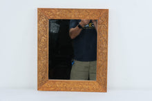 Load image into Gallery viewer, Carved Wood Floral Mirror 19 Inch